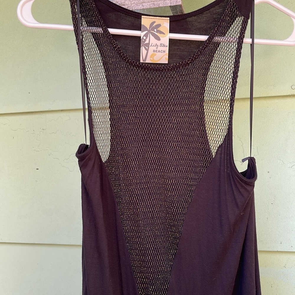 Lily blue beach coverup NWOT